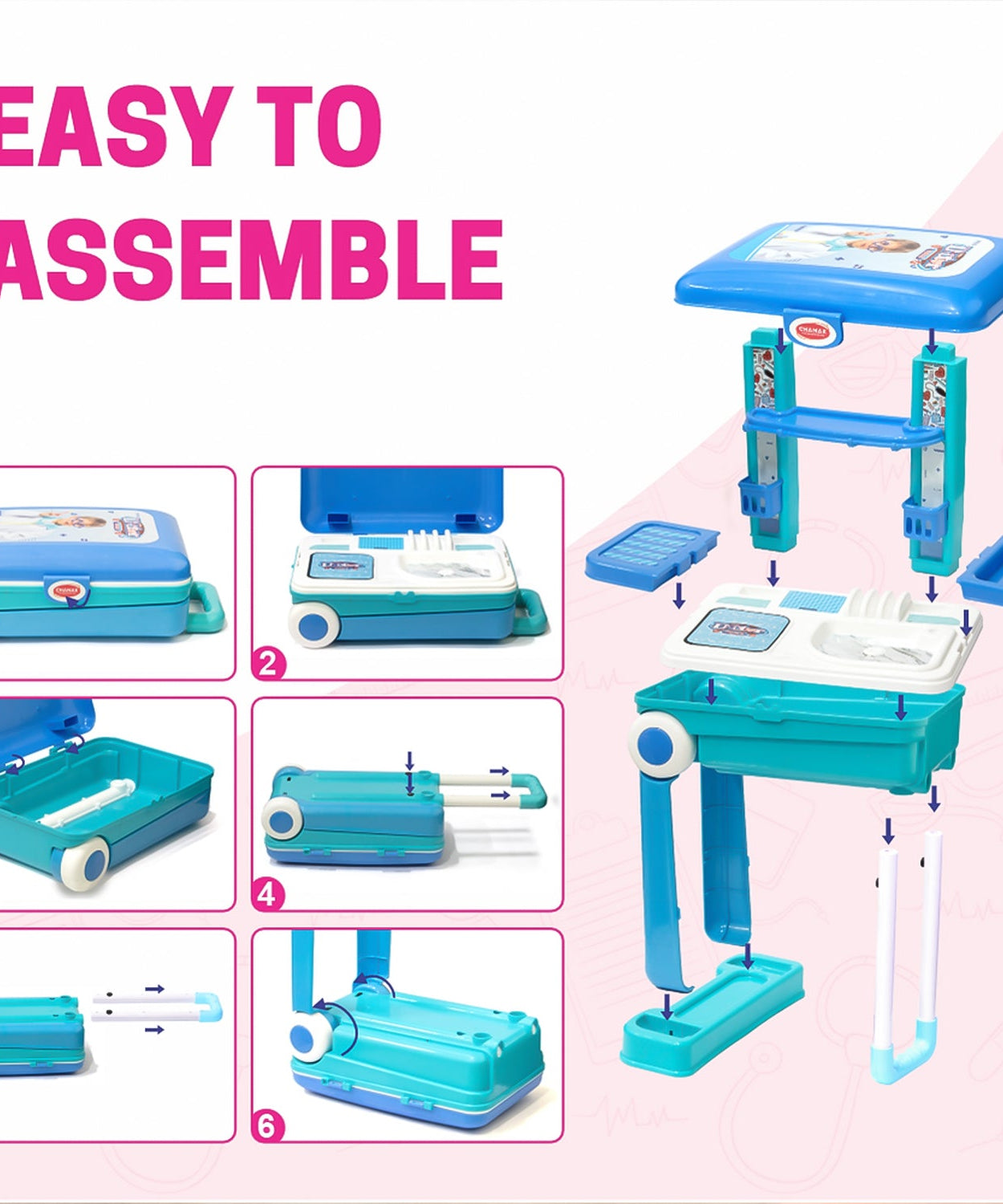 Premium Doctor Set Trolley Little Doctor Kids Toy (1 Set)
