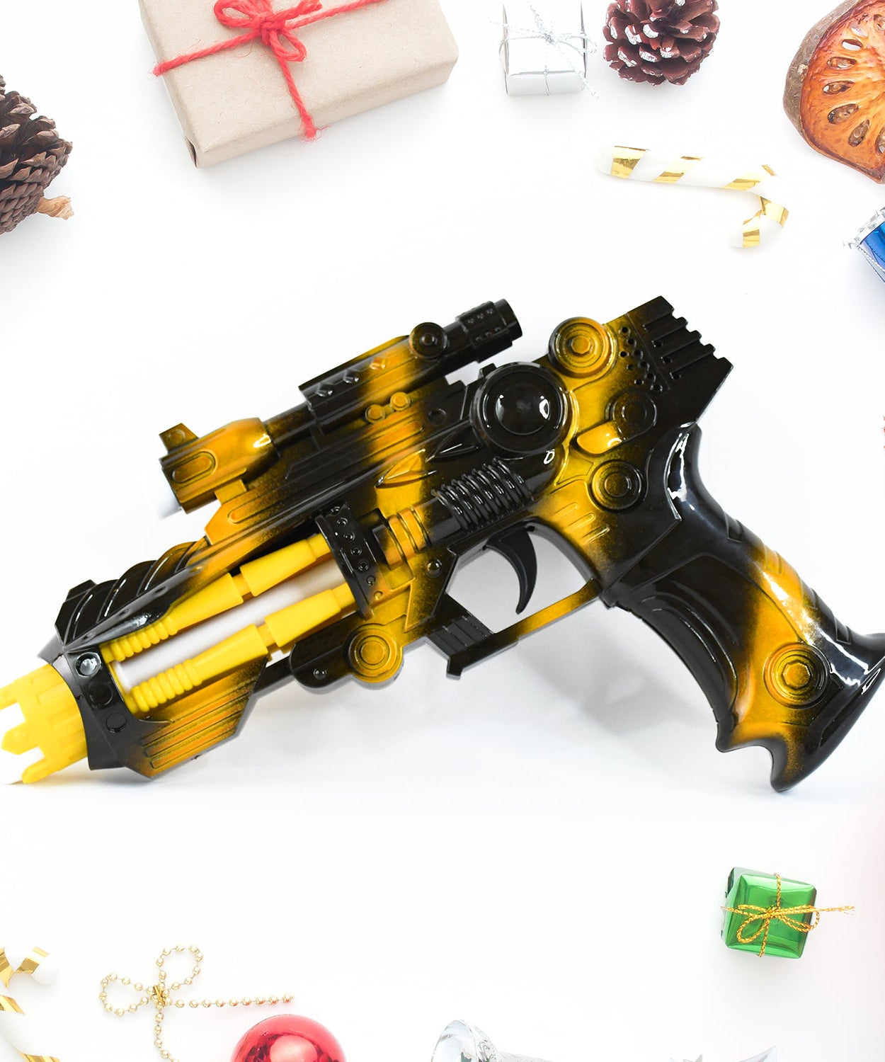 TTG LED Laser Gun Toy – Battery Operated Space Blaster with Flashing Lights & Sound (1 Set)