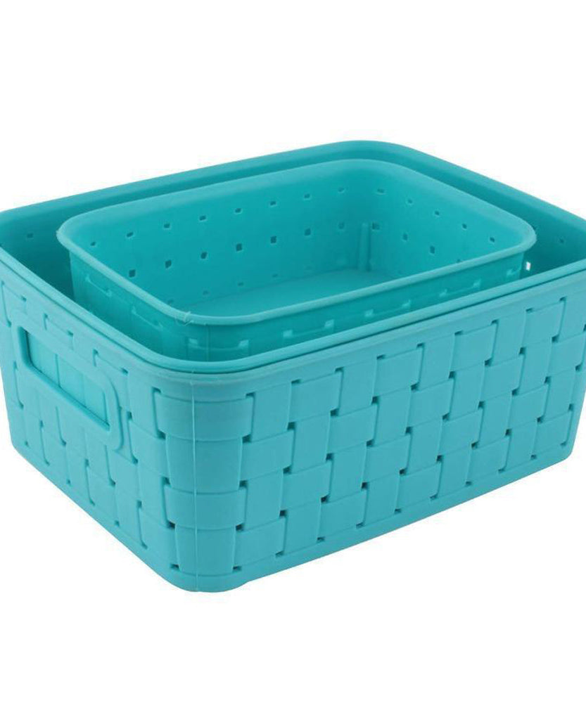 Durable storage baskets for organizing kitchens and shelves (set of 3).