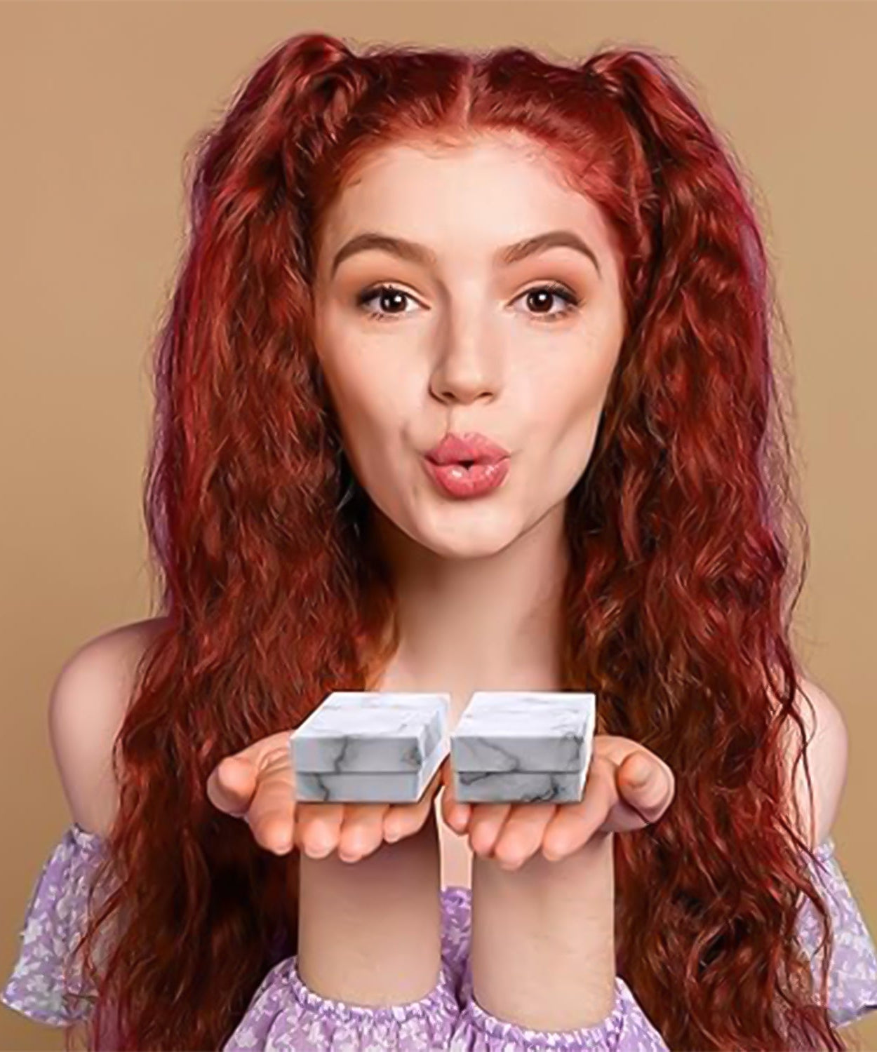 Marble Finish Empty Gift Box 8x5 cm (1 Pc)