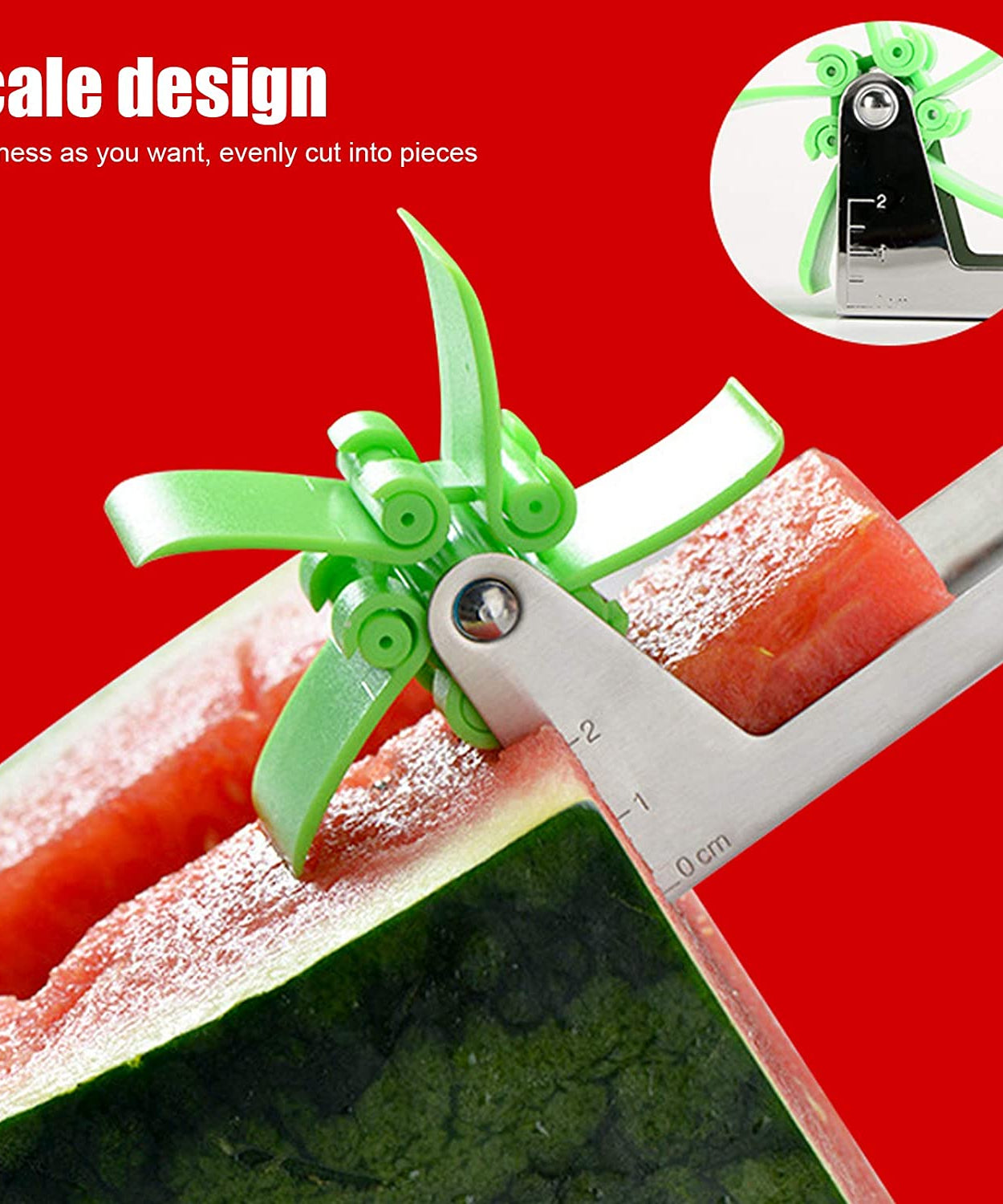 Stainless Steel Washable Watermelon Cutter – Windmill Slicer & Peeler
