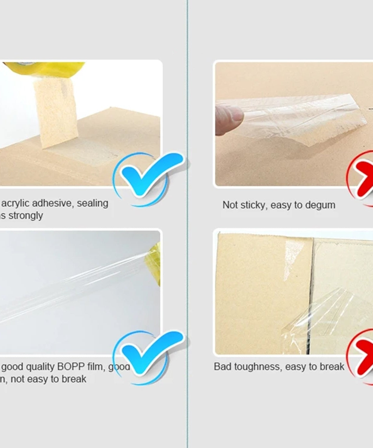 Glossy transparent tape set for office and home use.