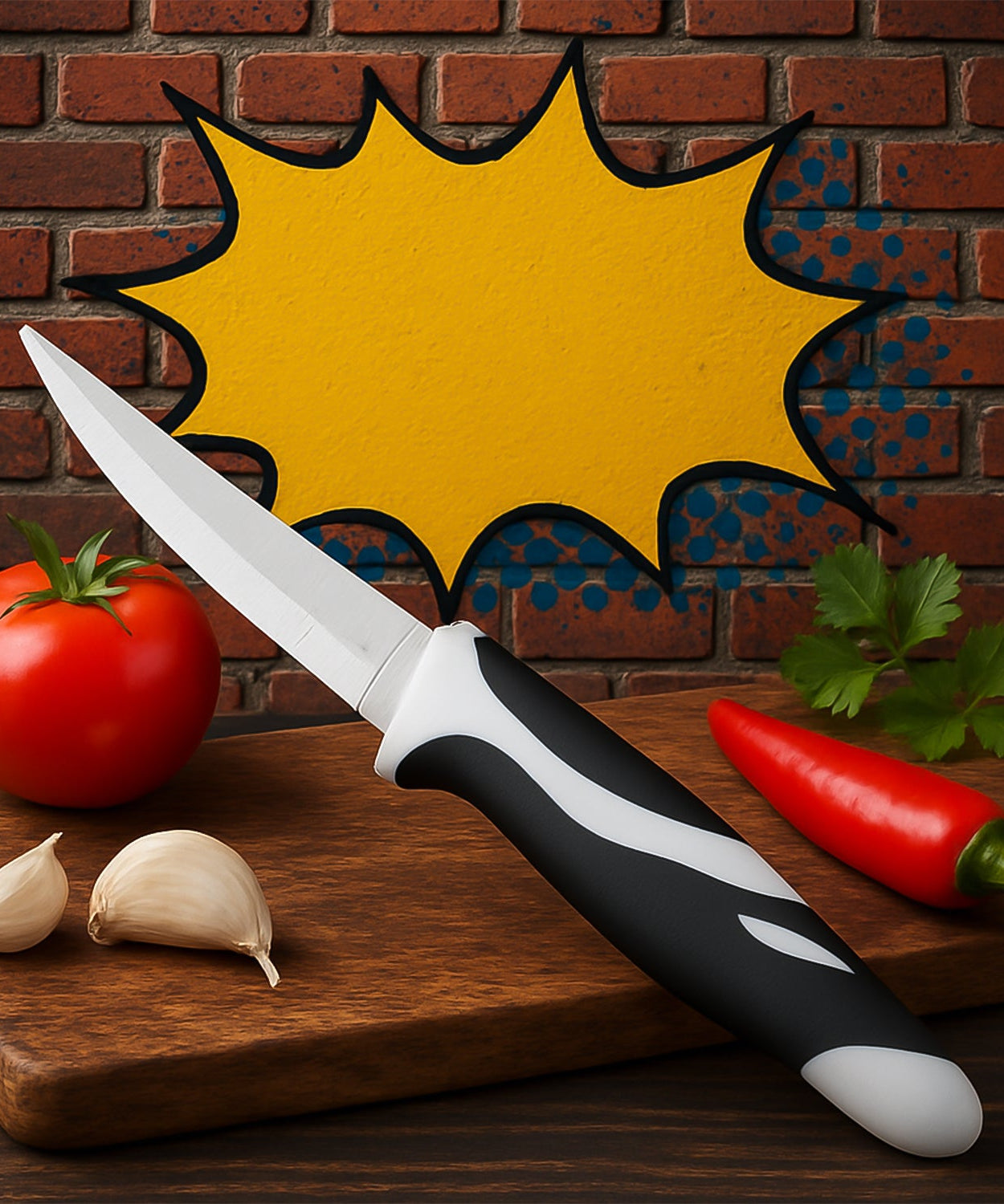 Ritu  Sharp Stainless Steel Blade Zebra Kitchen Knife