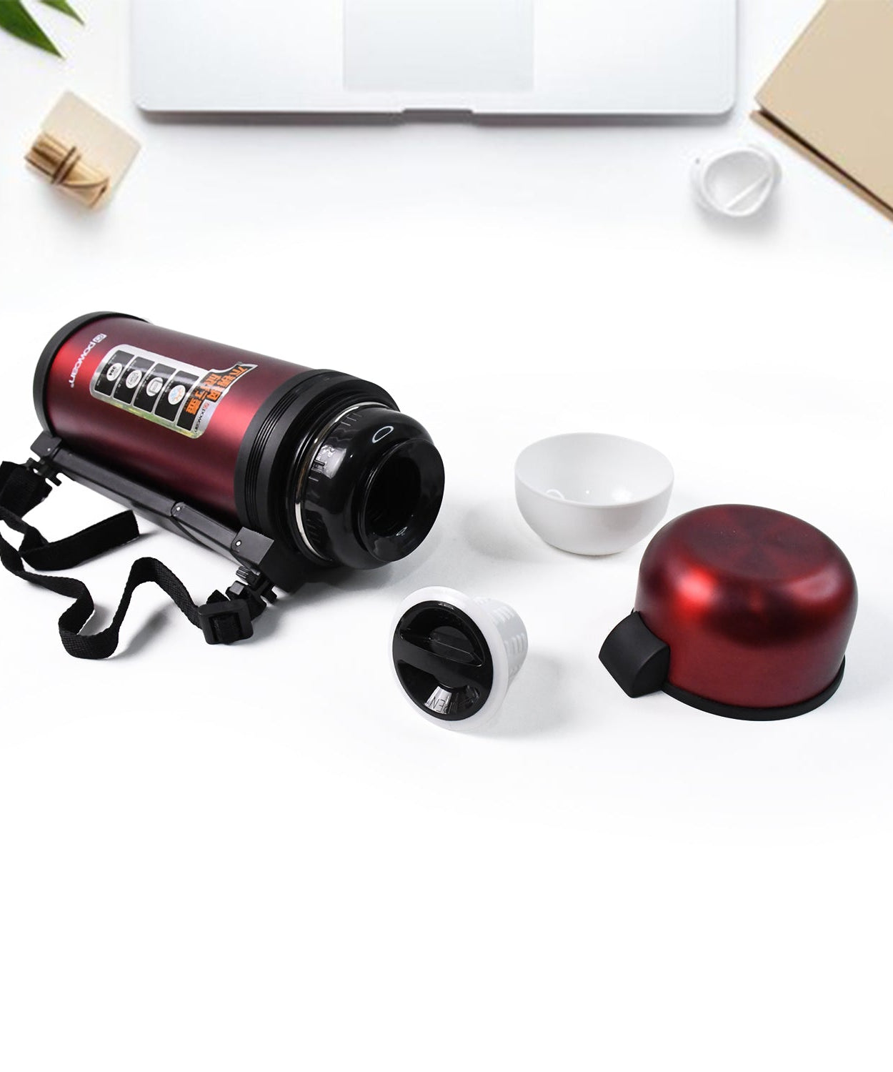 Stainless Steel Water Bottle Vacuum Insulated Thermos Flask Double-Walled Coffee Thermos Flask Leak-proof Water Bottle for Sports, Fitness, Gym (1500ML)