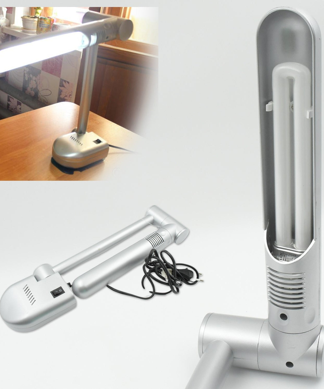 Multifunctional LED Desk Lamp Dimmable Office Lamp Children’s Student Desk Lamp Reading Lamp  White Eye-Caring Desk Light, Energy Saving Desk Lamp Table Lamp - Study Desk Lamp (1 Pc)