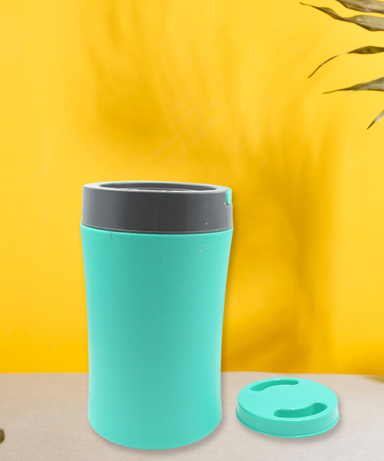 Insulated water jug with colorful design and convenient handle
