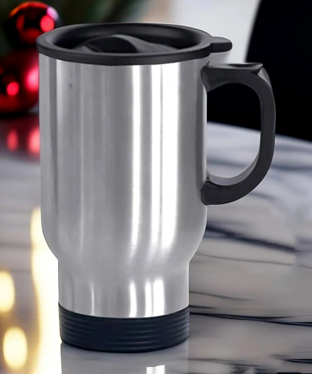 Stainless Steel Vacuum Glass Insulated Glass Coffee Cups (With Lid & Handle / 1 pc)