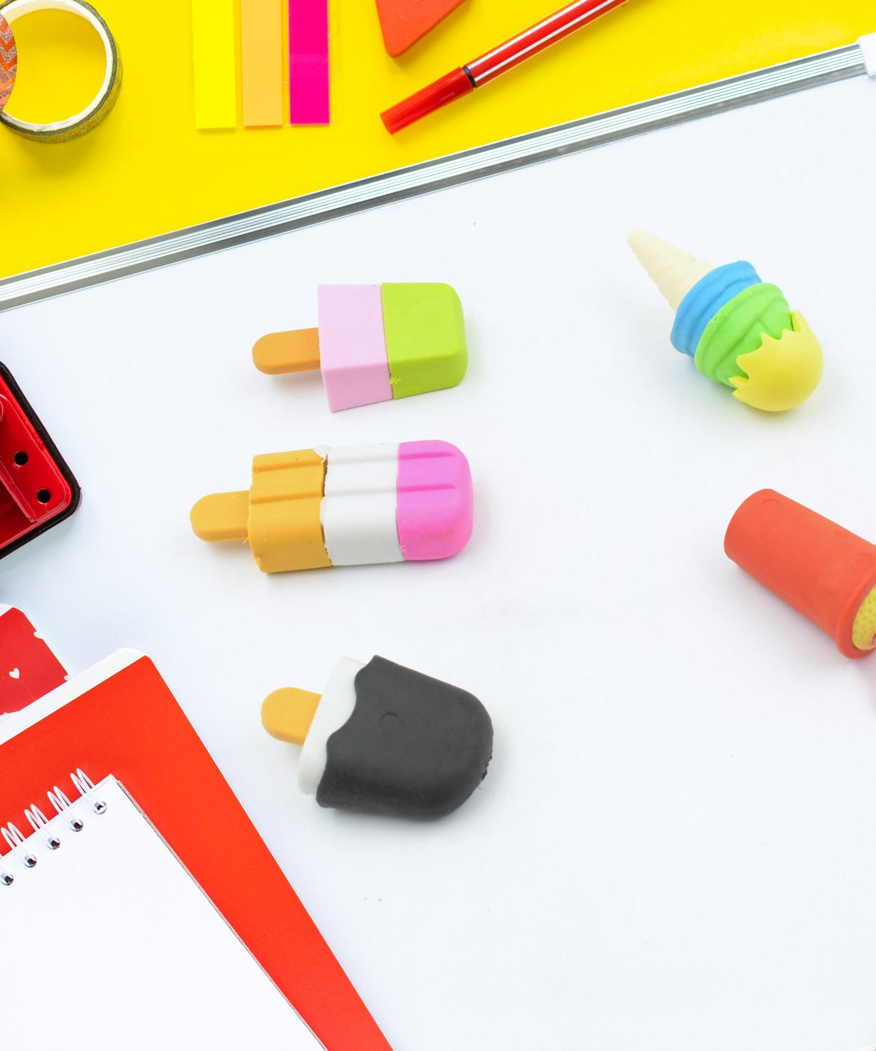 Mini Eraser Set for Kids (5 Pieces) - Fun Designs, Party Favors, School Prizes