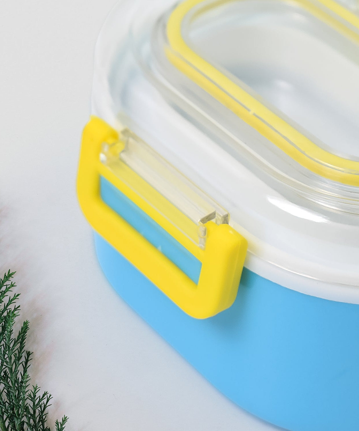 Durable Plastic Lunch box for Kids With 2 in 1 Spoon, Fork (1 Pc)