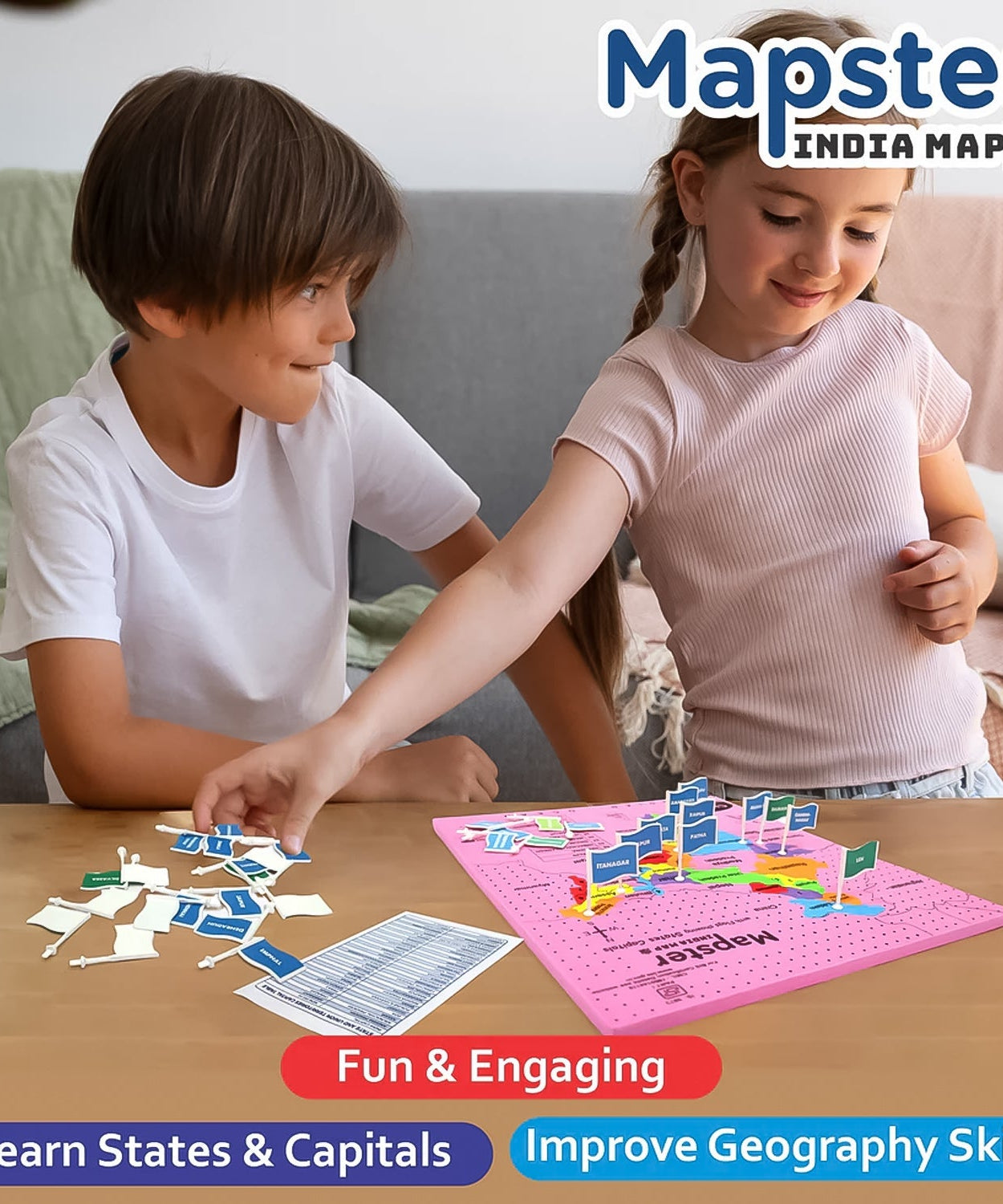 Aditi Colorful India Map Puzzle 