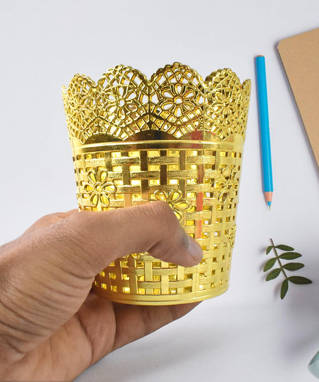 Pen holder Office Desk Metal Mesh Pen Stand (1 Pc)