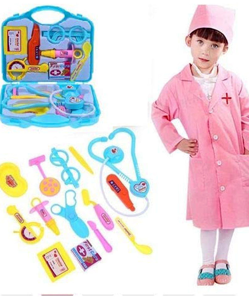 Multicoloured toy doctor kit for children