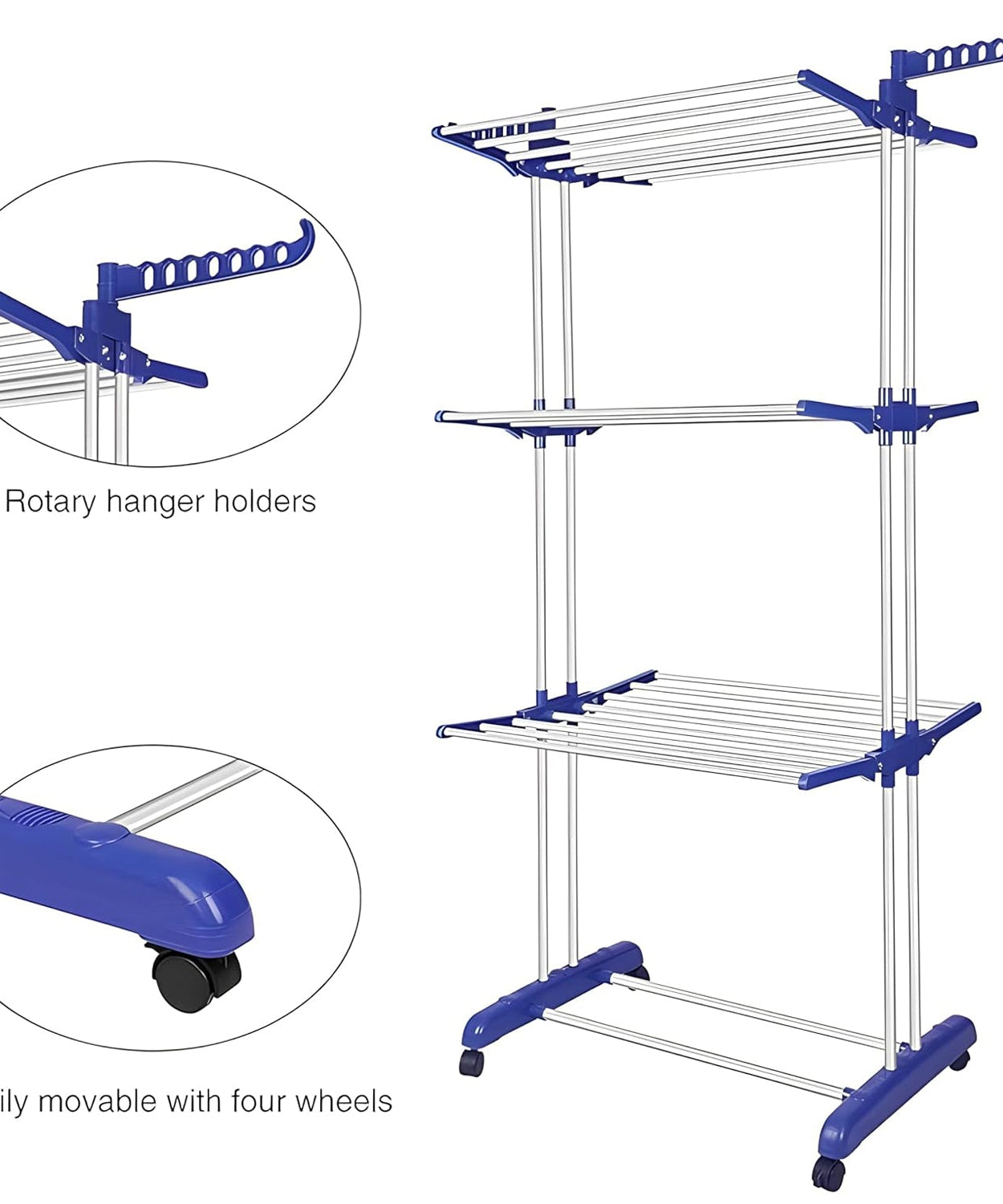 Foldable Stainless Steel Clothes Drying Stand Rack