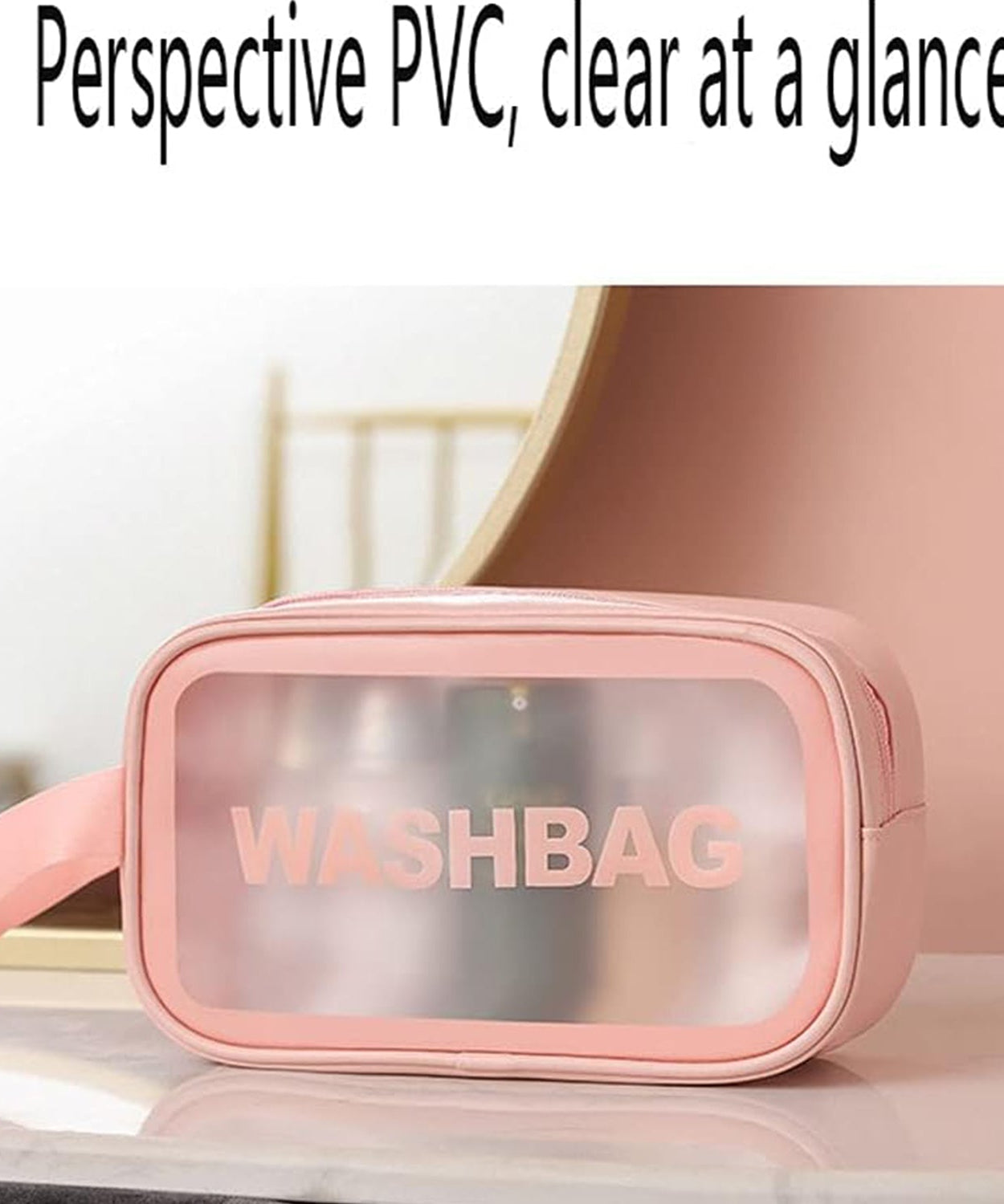 Cosmetic Pouch, Make up Bag for Home & Travel, Toiletry Bag for Cosmetics, Brushes, Accessories Set of 3 Small, Medium & Big - Wash Bag