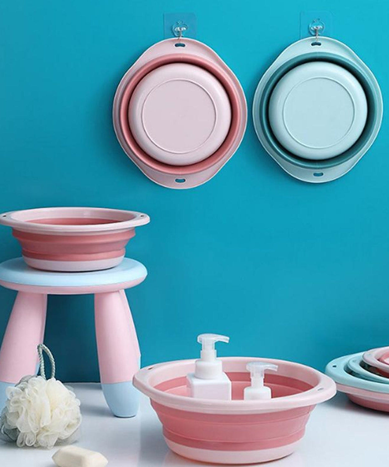 Folding tub for various uses, collapsible