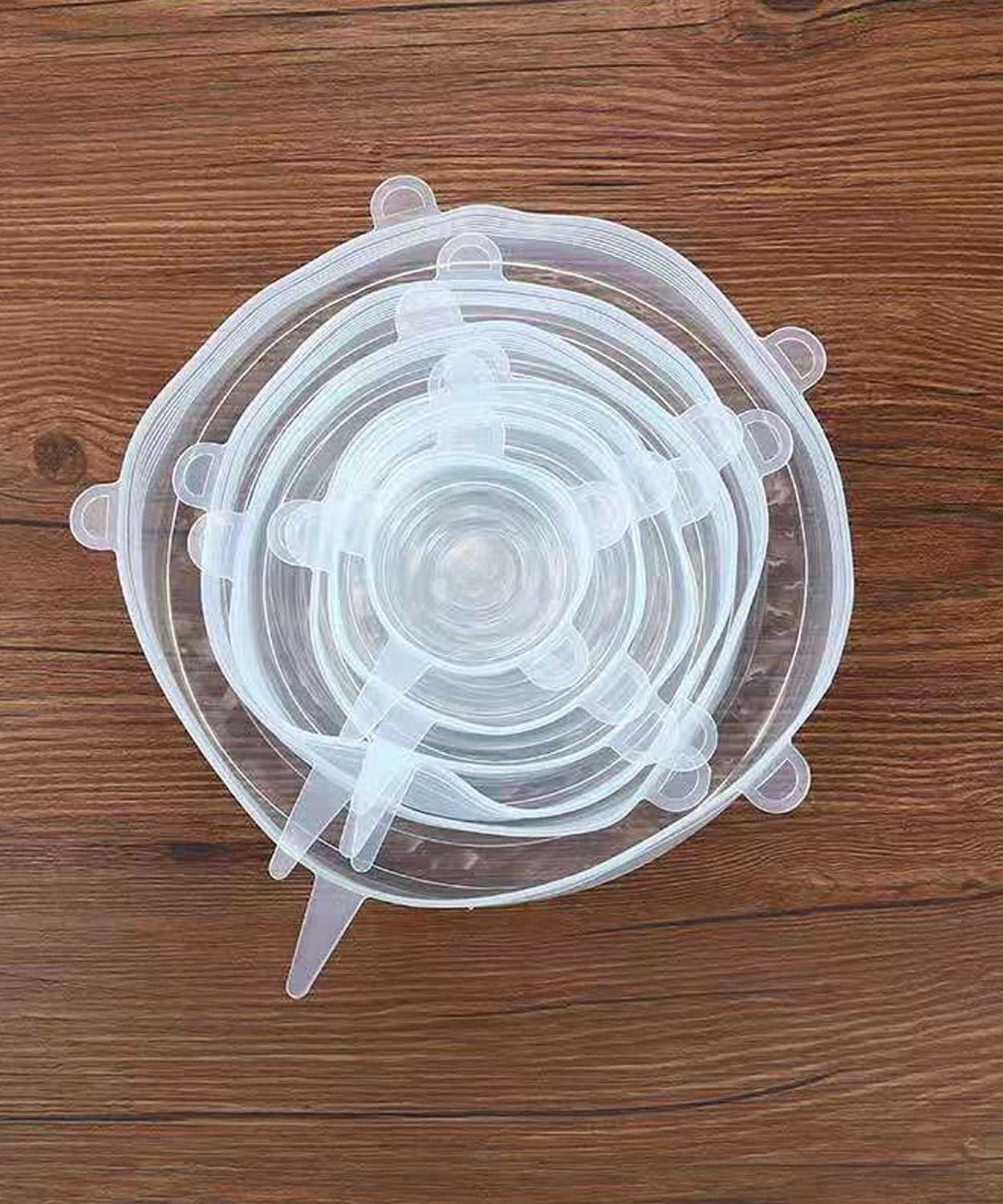 Silicone Stretch Lids, Microwave & Freezer Safe Food Covers (6 Pcs Set /95 Gm )