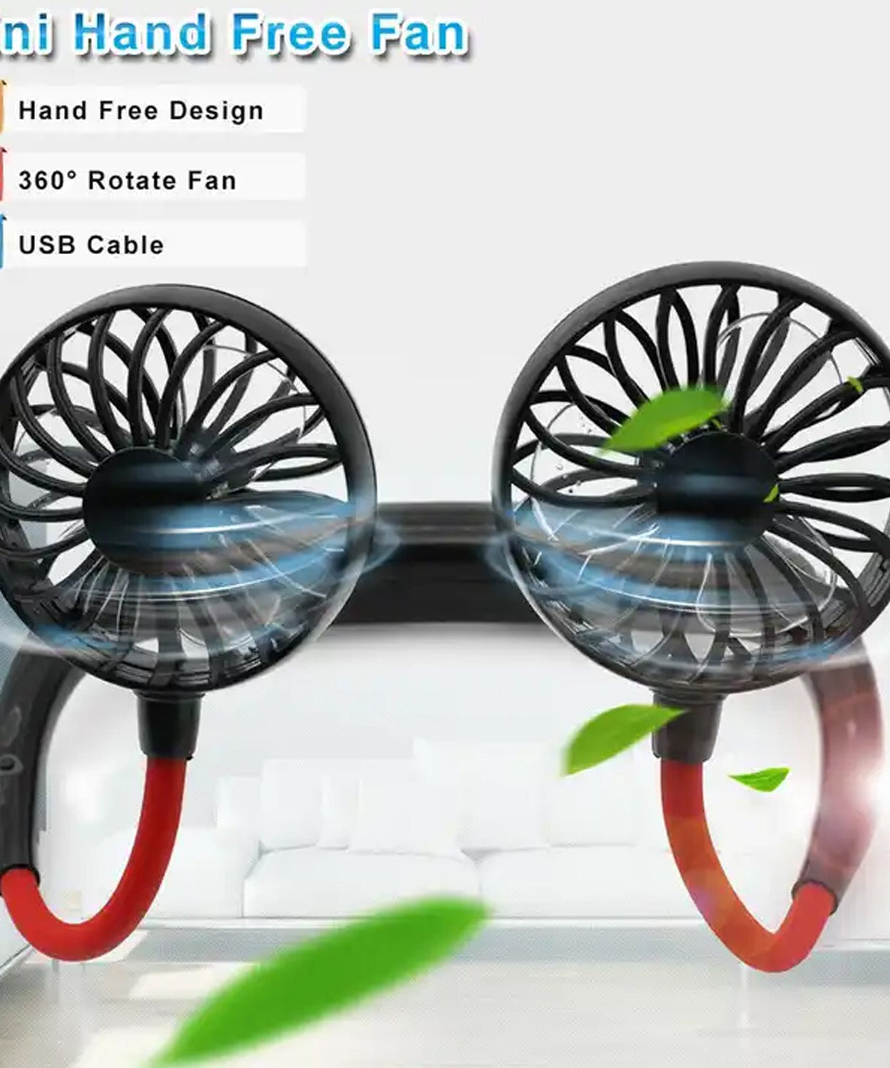 Portable fan for home and outdoor use