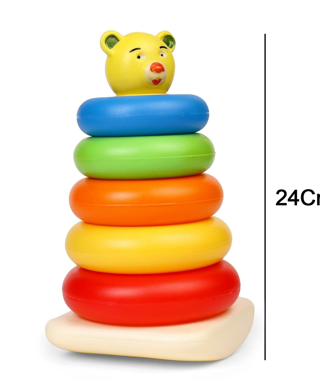 Educational stacking rings toy for young children.