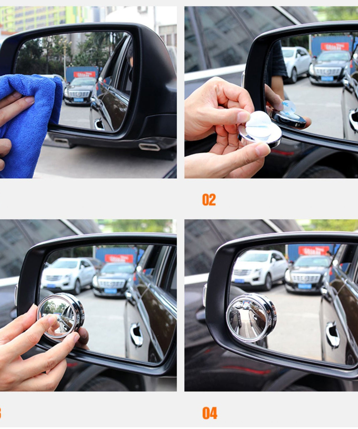 Car Blind Spot Side Mirror Round HD Glass Blind spot Mirror (2 Pc)