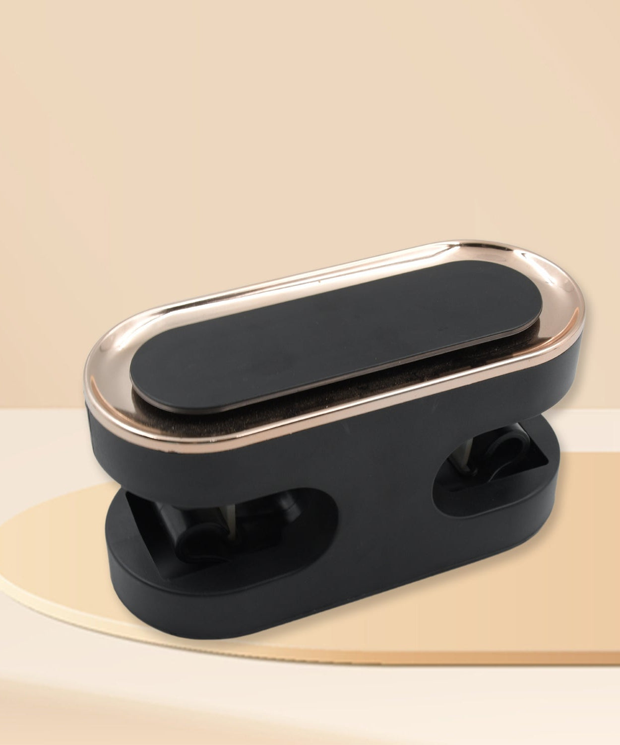 Broom hanger with double slots for storage