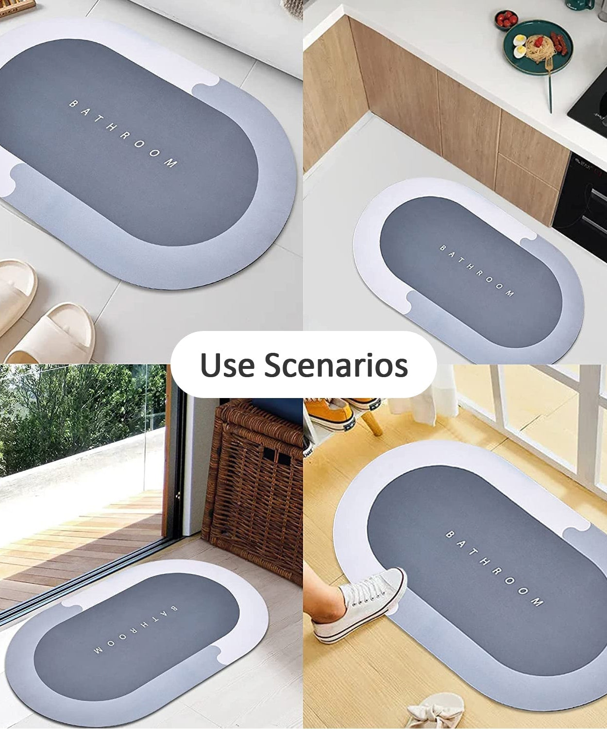 Absorbent and soft bathroom rug for comfort