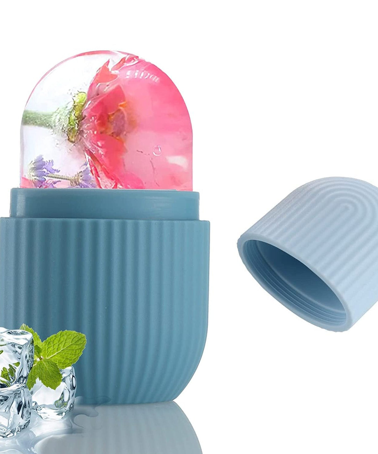 Facial roller with ice cooling feature