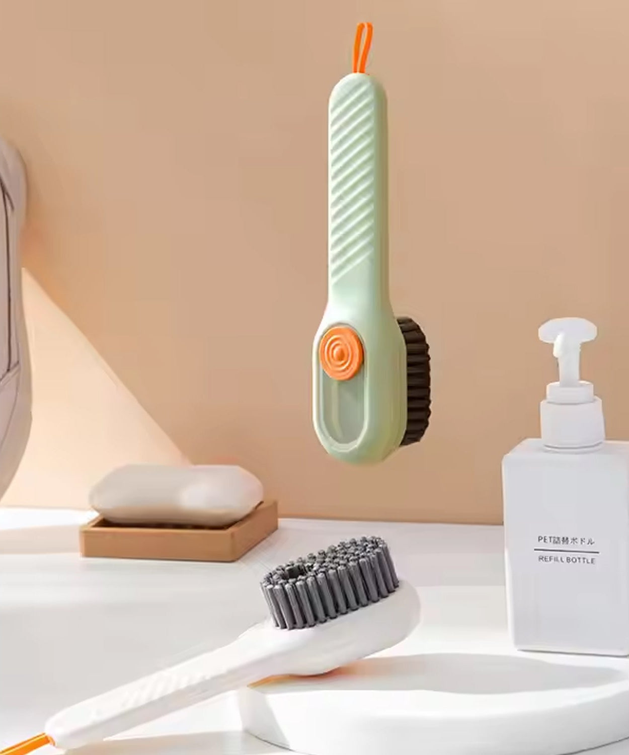 Multifunctional Scrubbing Brush with Liquid / Soap Dispenser (1 Pc)