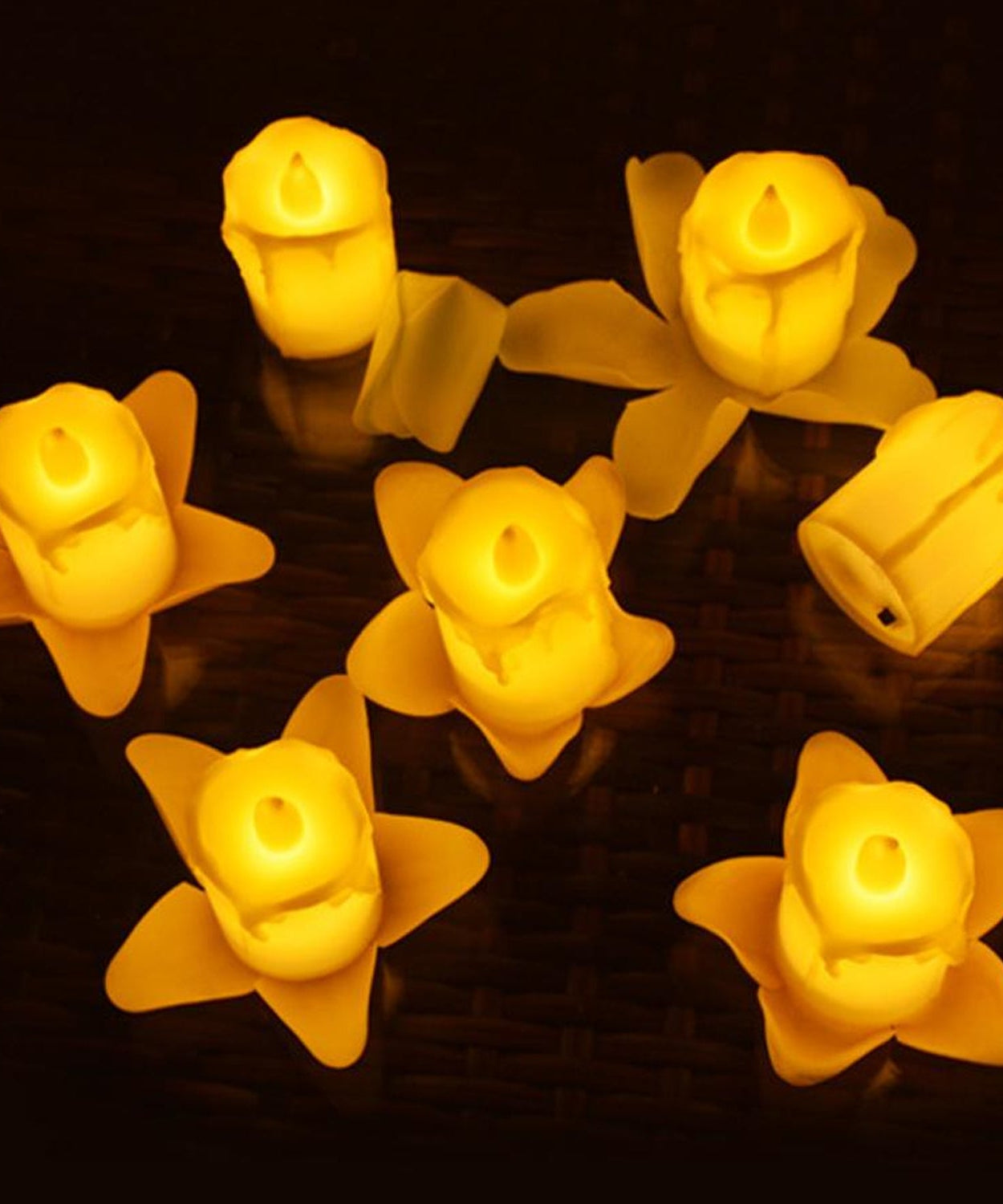 Melted design candles in multicolor.