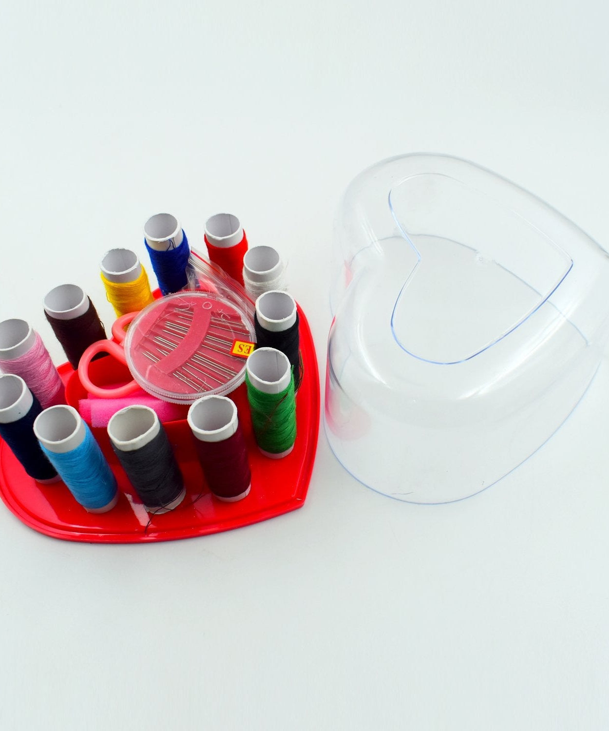 Functional heart-shaped sewing kit for all needs