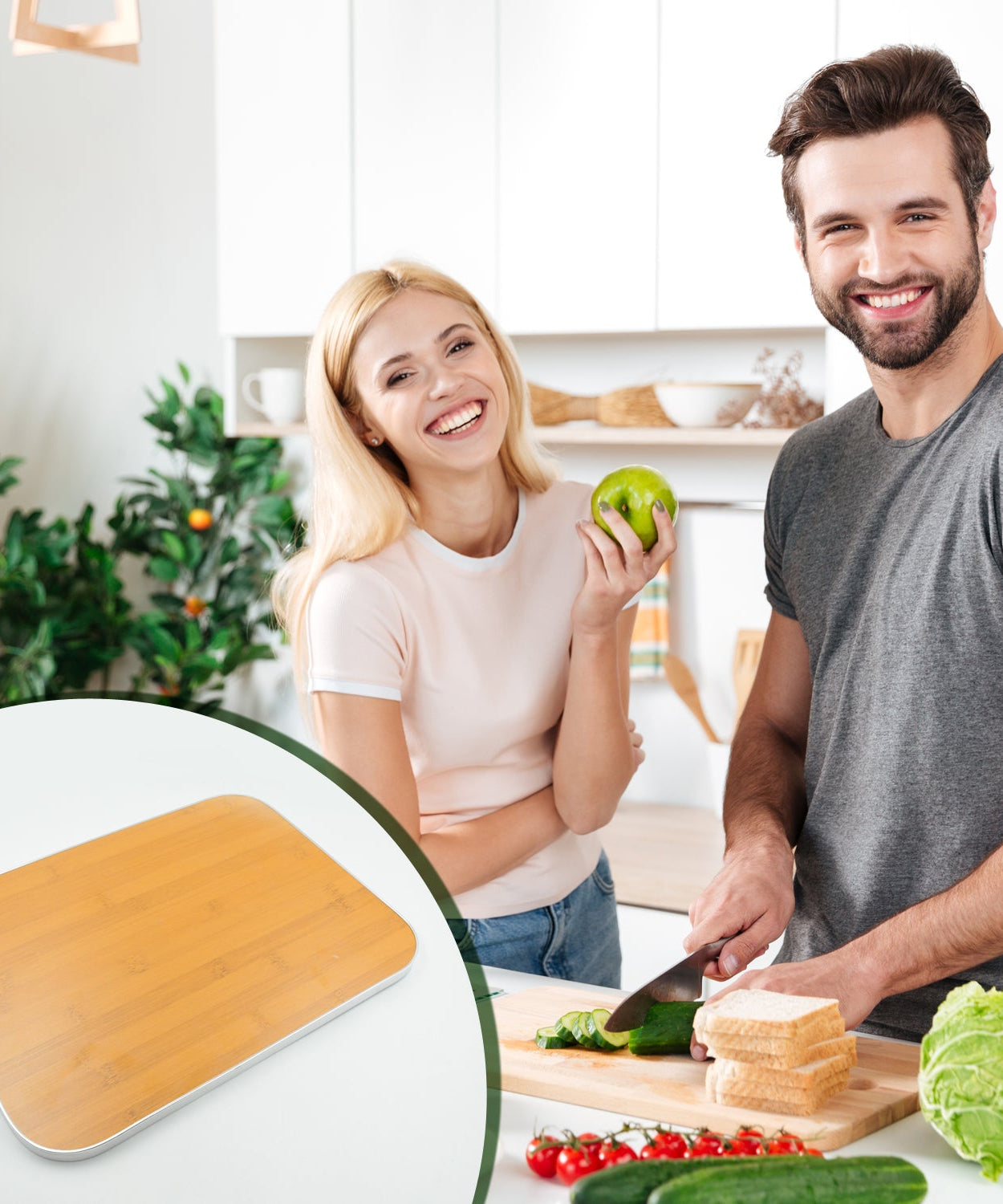 Large wooden chopping board for kitchen use