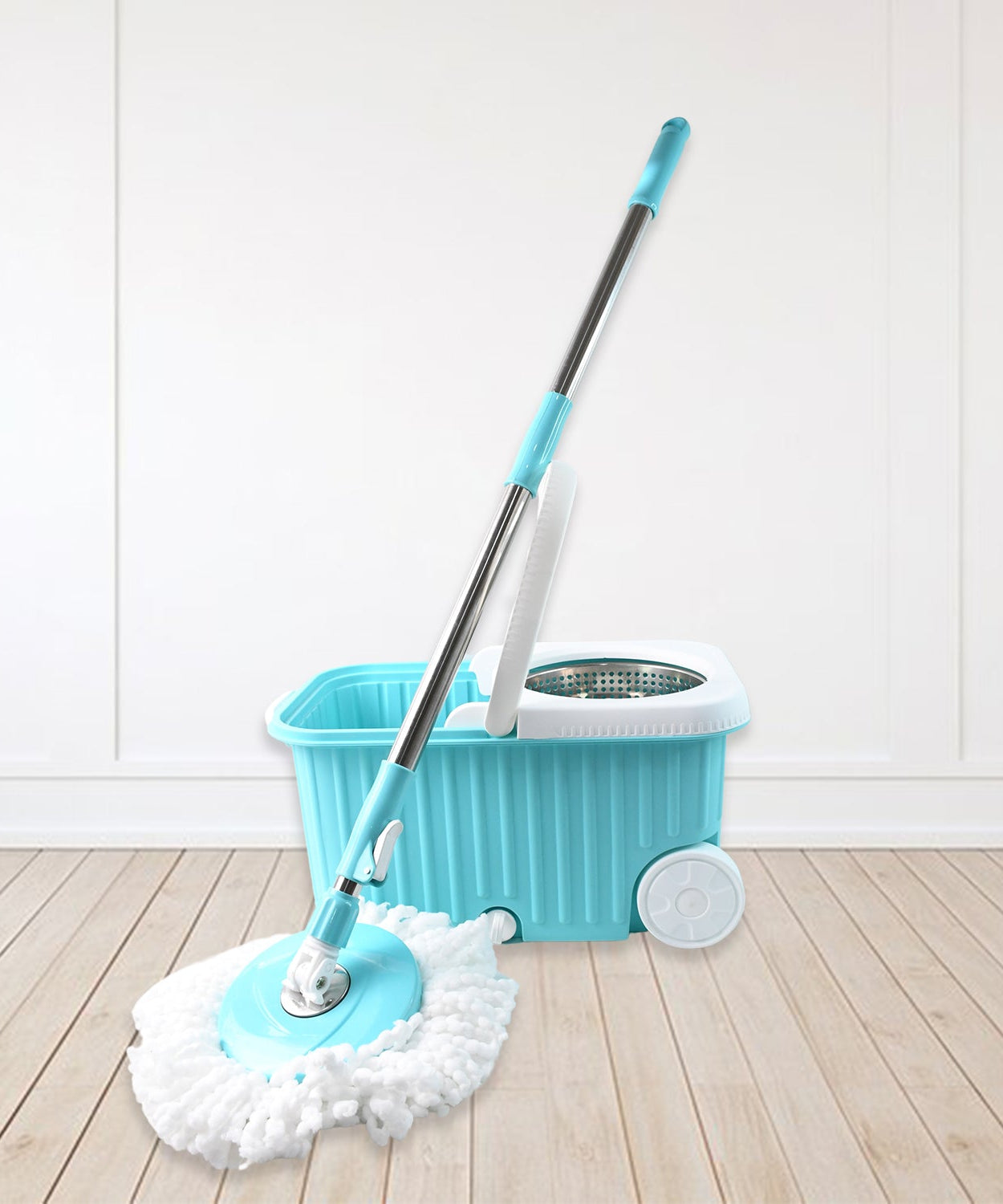 Apex Magic 360° Spin Mop Cleaning System with Stainless Steel Spinner