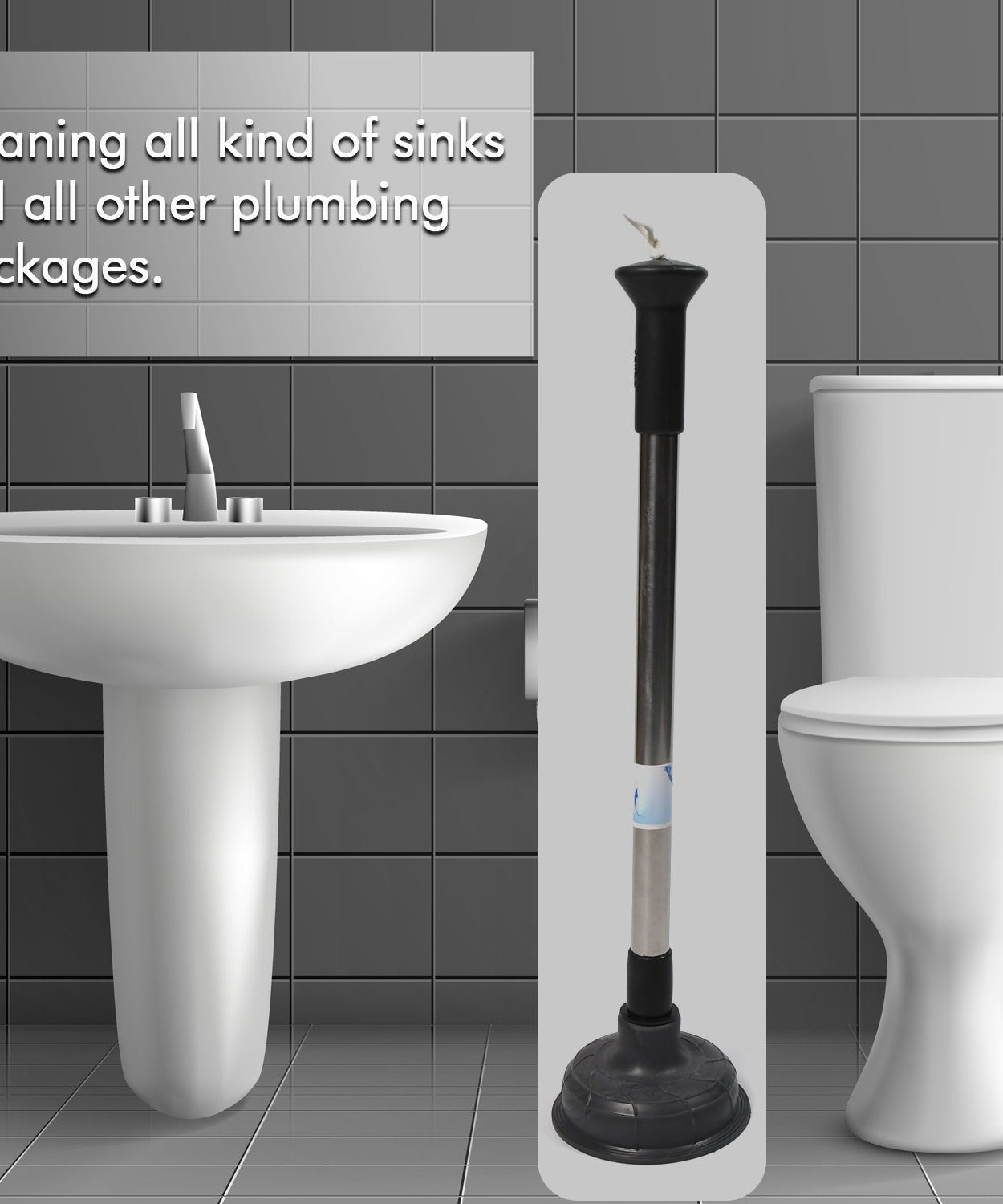 Cleaning pump for sinks and toilets