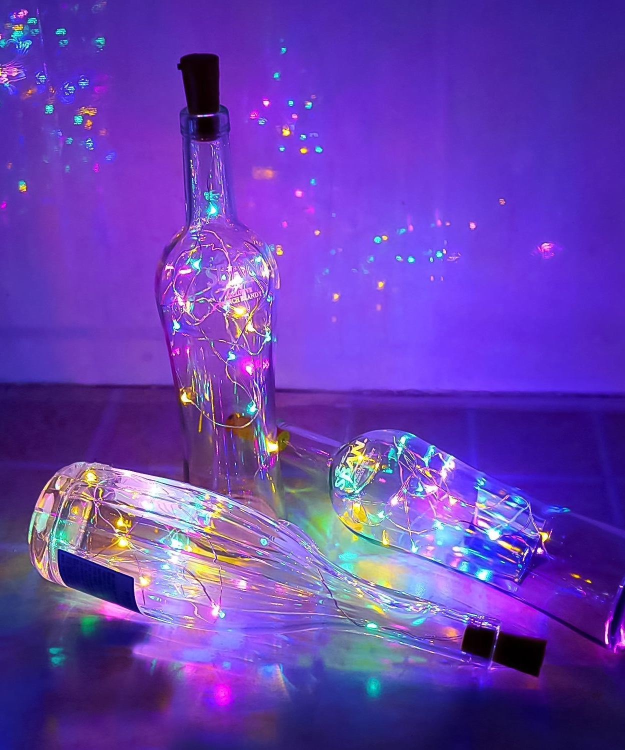 Wine Bottle Cork LED String Light, 2M Cable Multicolor, Battery Operated (1 Pc)
