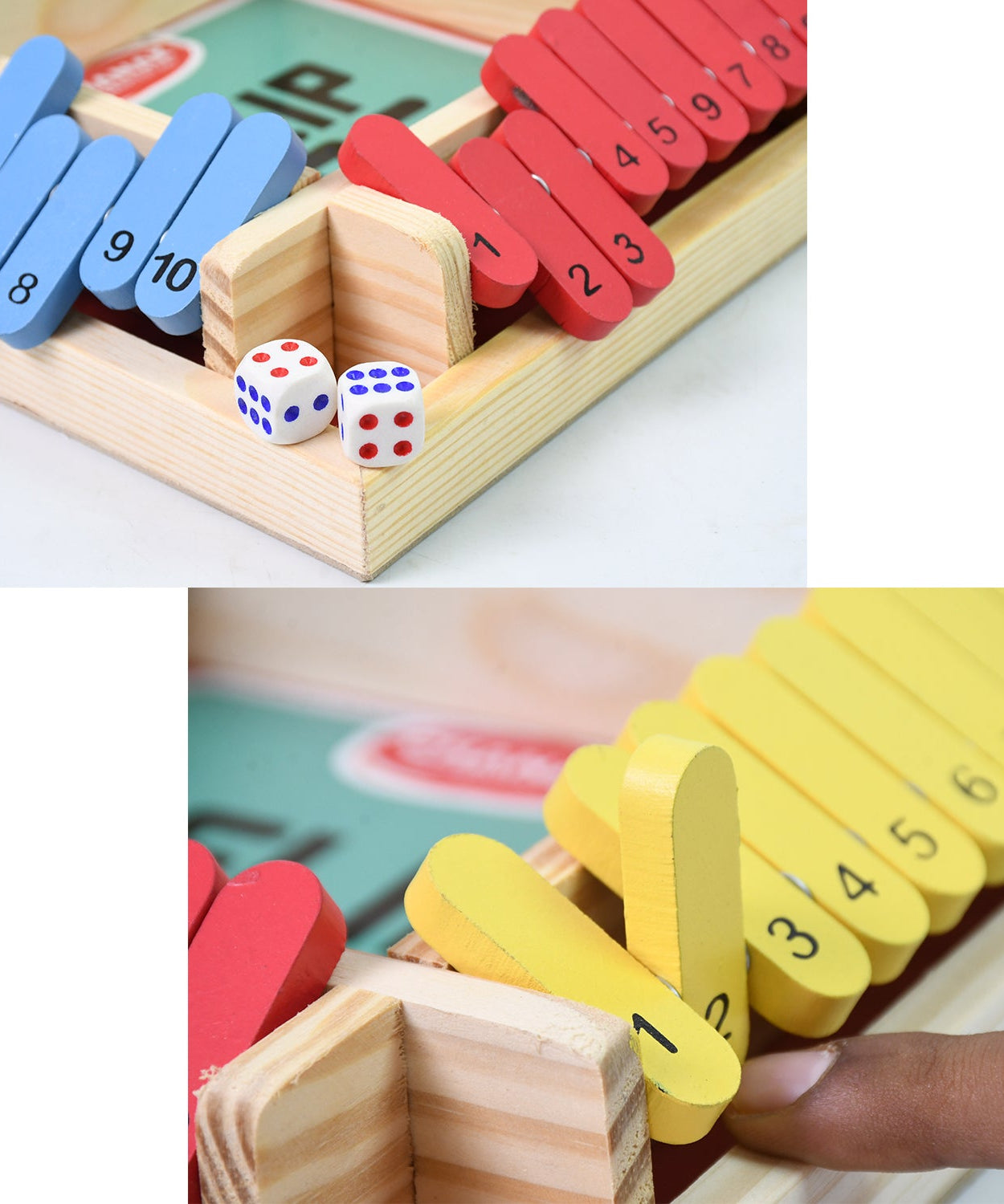 Shut The Box Dice Game, Classic Flip Me Multiplayer Game (1 Set)