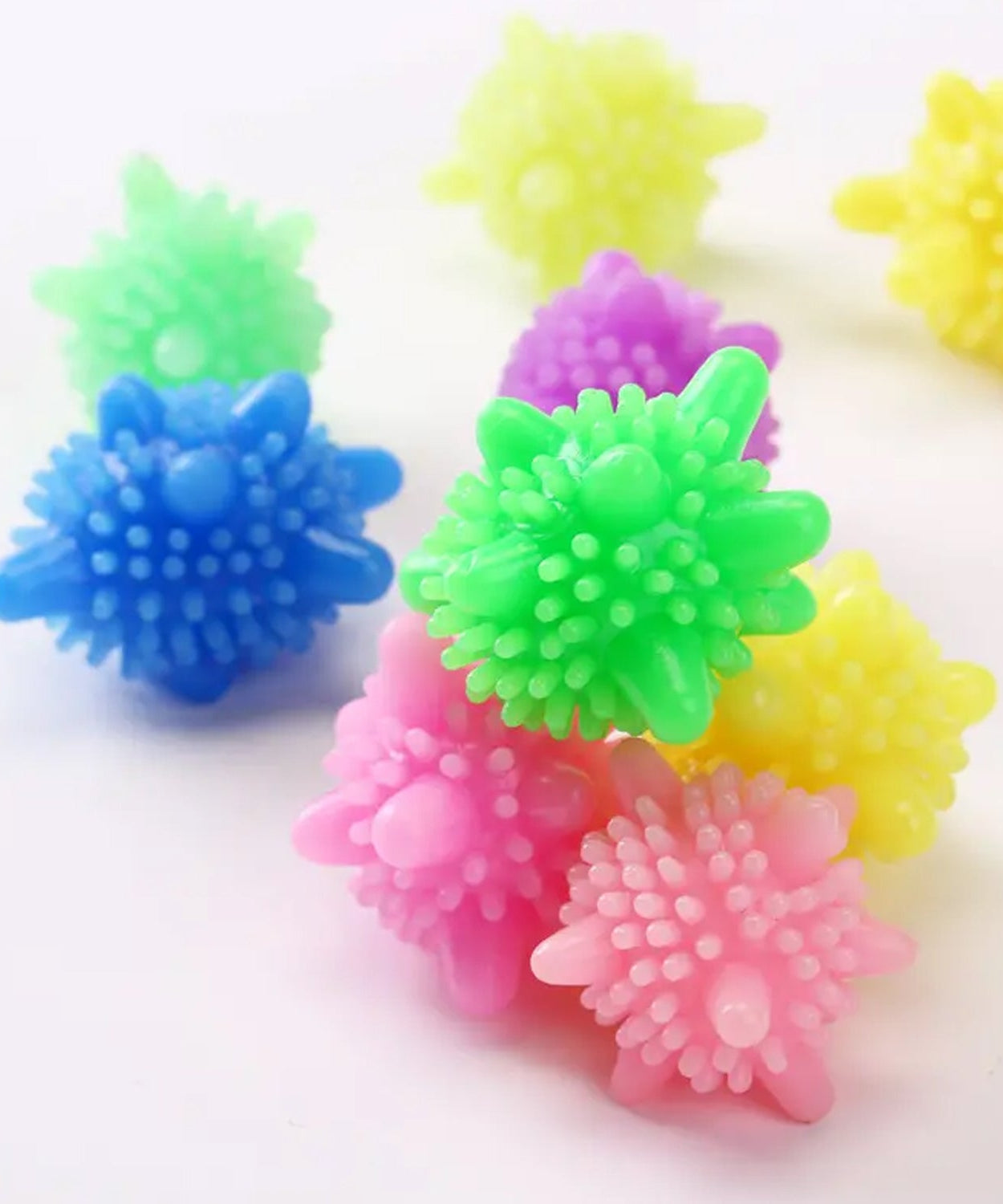 Soft Star Laundry Dryer Balls – 10-Piece Multi-Color Clothes Softener