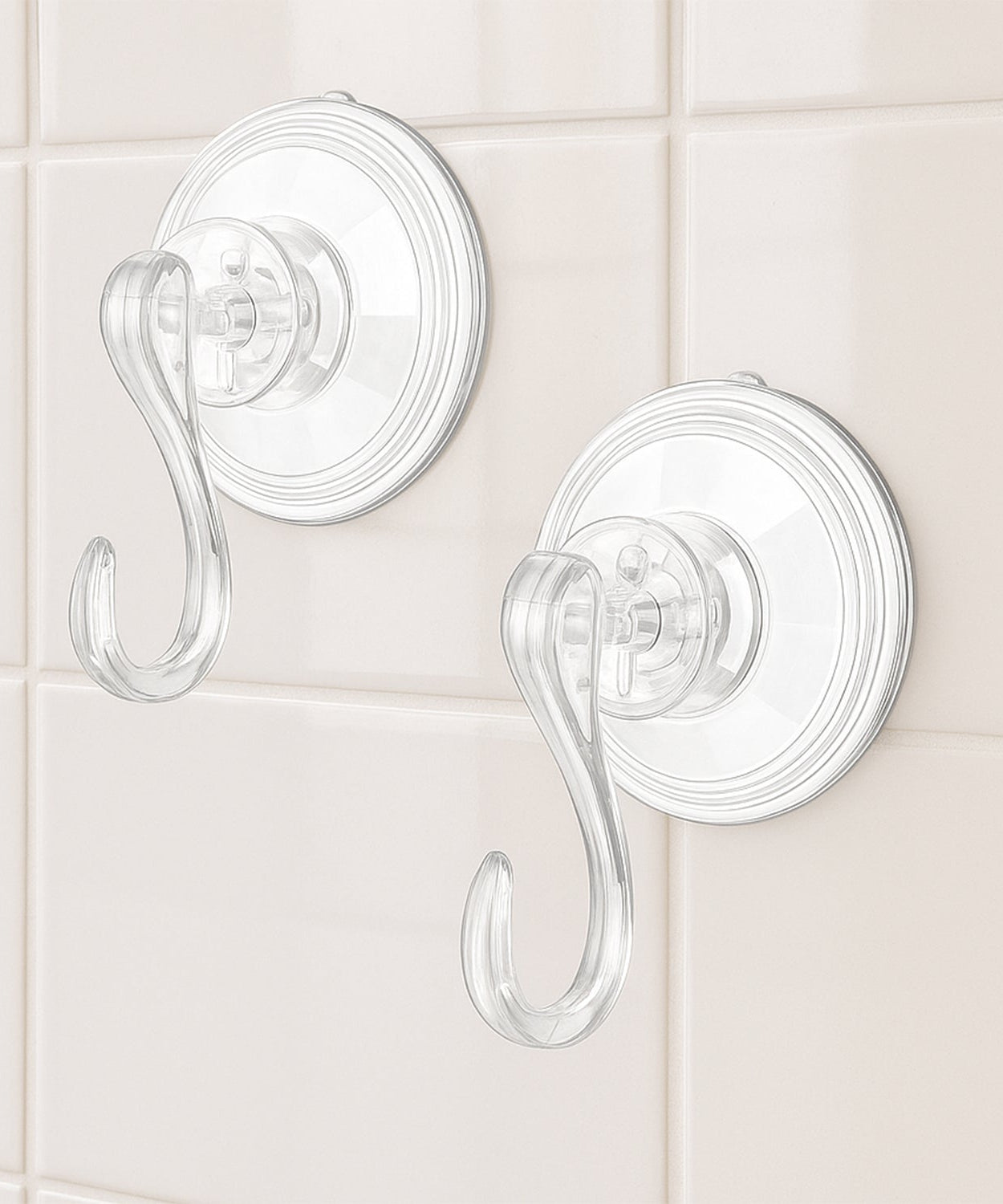 Plastic Suction Cup Hooks (4 Pcs Set)