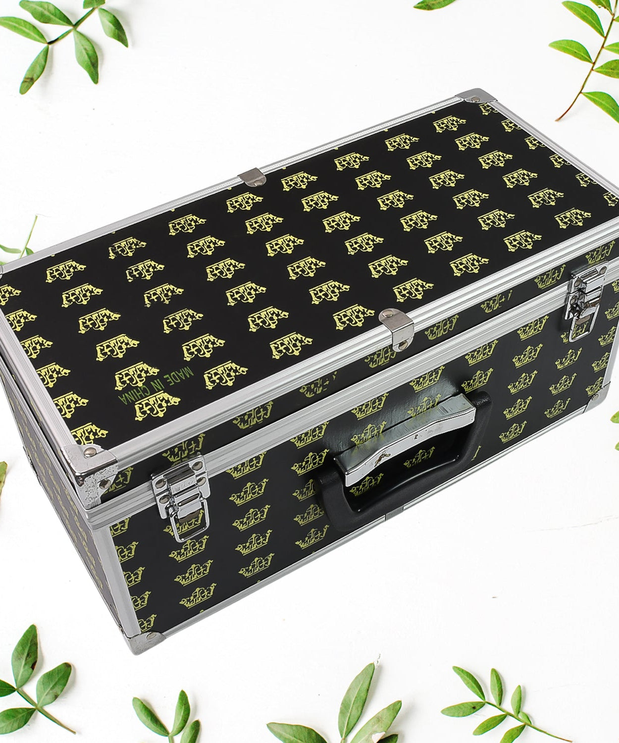 Wooden & Aluminium Multipurpose Portable Suitcase Travel Tool Box (38×17×18 Cm / 1 Pc)