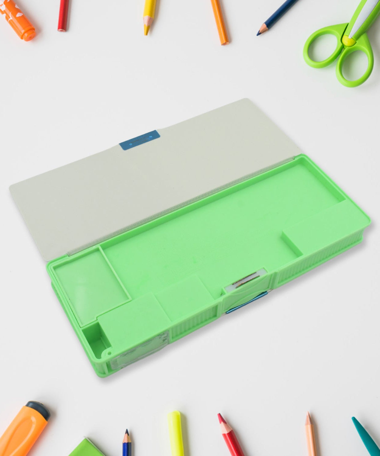 Multipurpose Compass Box (2 Compartments): Cartoon Pencil Case for Kids