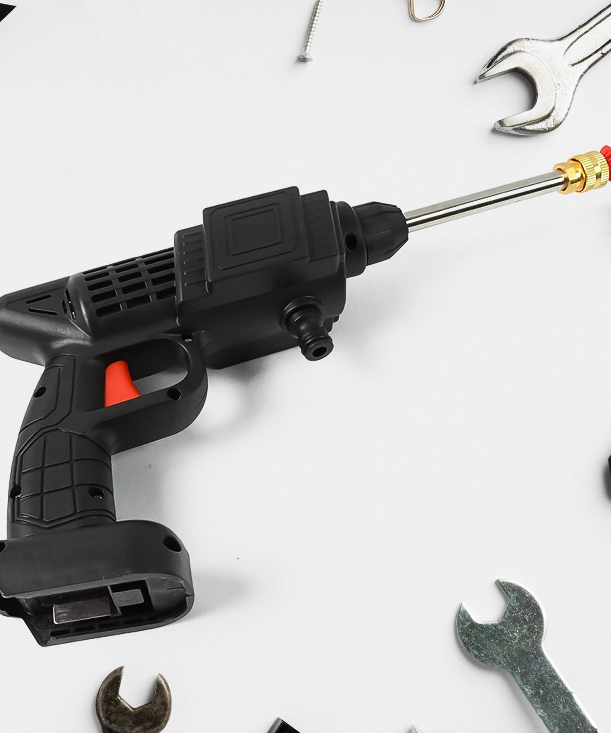 Double Battery 18.5V Rechargeable Electric, Car Washer Gun (1 Set)