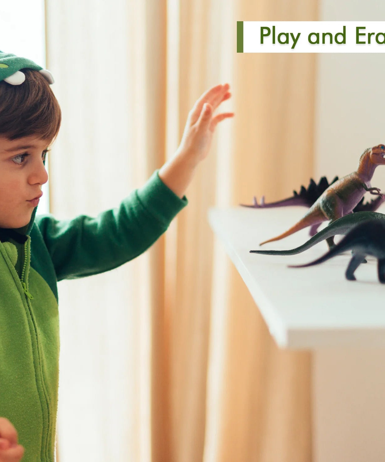 7 Piece Dinosaur Shaped Erasers for Kids - Animal Erasers, 3D Puzzle