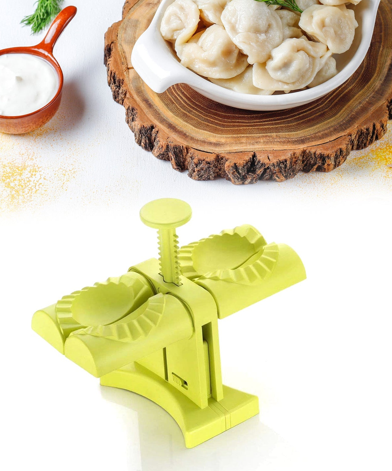 Double Head Dumpling Maker Mold – Easy Tool for Making Dumplings, Press Mold Kitchen Accessory