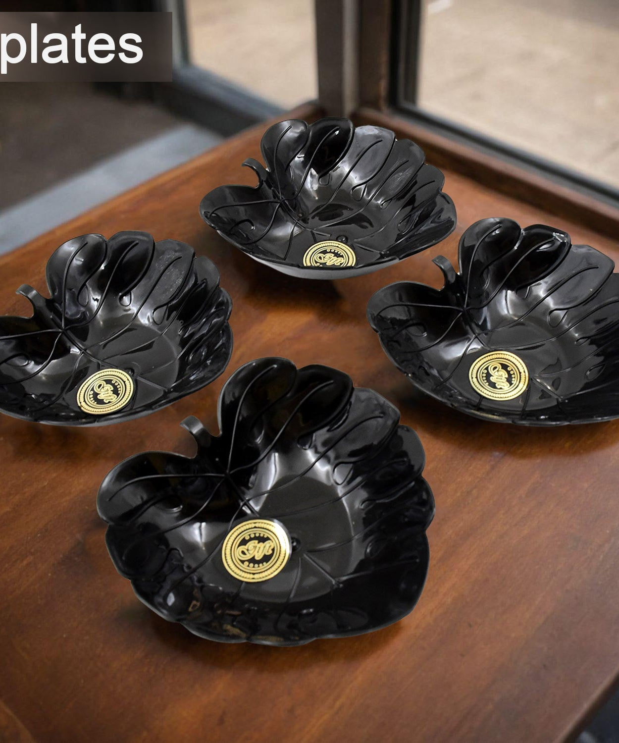 A One Ceramic Tea / cups / Mug Set With Leaf Shape Serving Bowl (8 Pcs set)