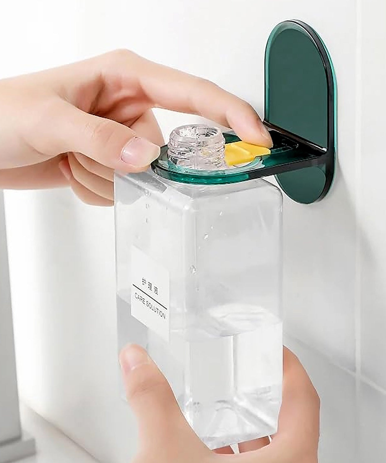 Shower Gel Bottle Holder, Wall Mounted Hook, L Shape Bottle Rack, Rust Resistant, Seamless Hook for Kitchen and Bathroom for Shampoo Lotion Soap Liquid Dispenser Bottle (1 Pc)