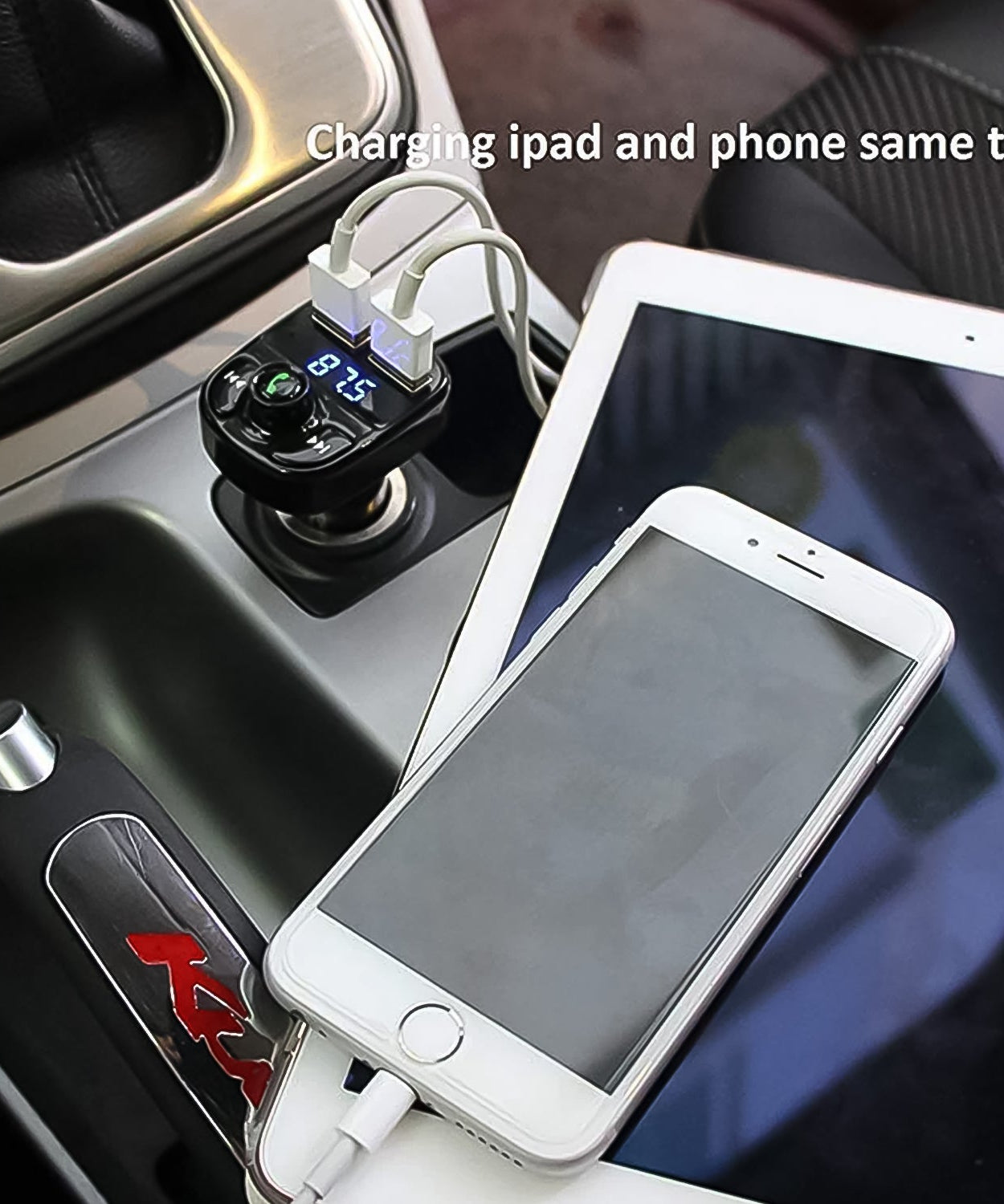 CAR-X8 Bluetooth FM Transmitter Kit with Dual USB Fast Charger