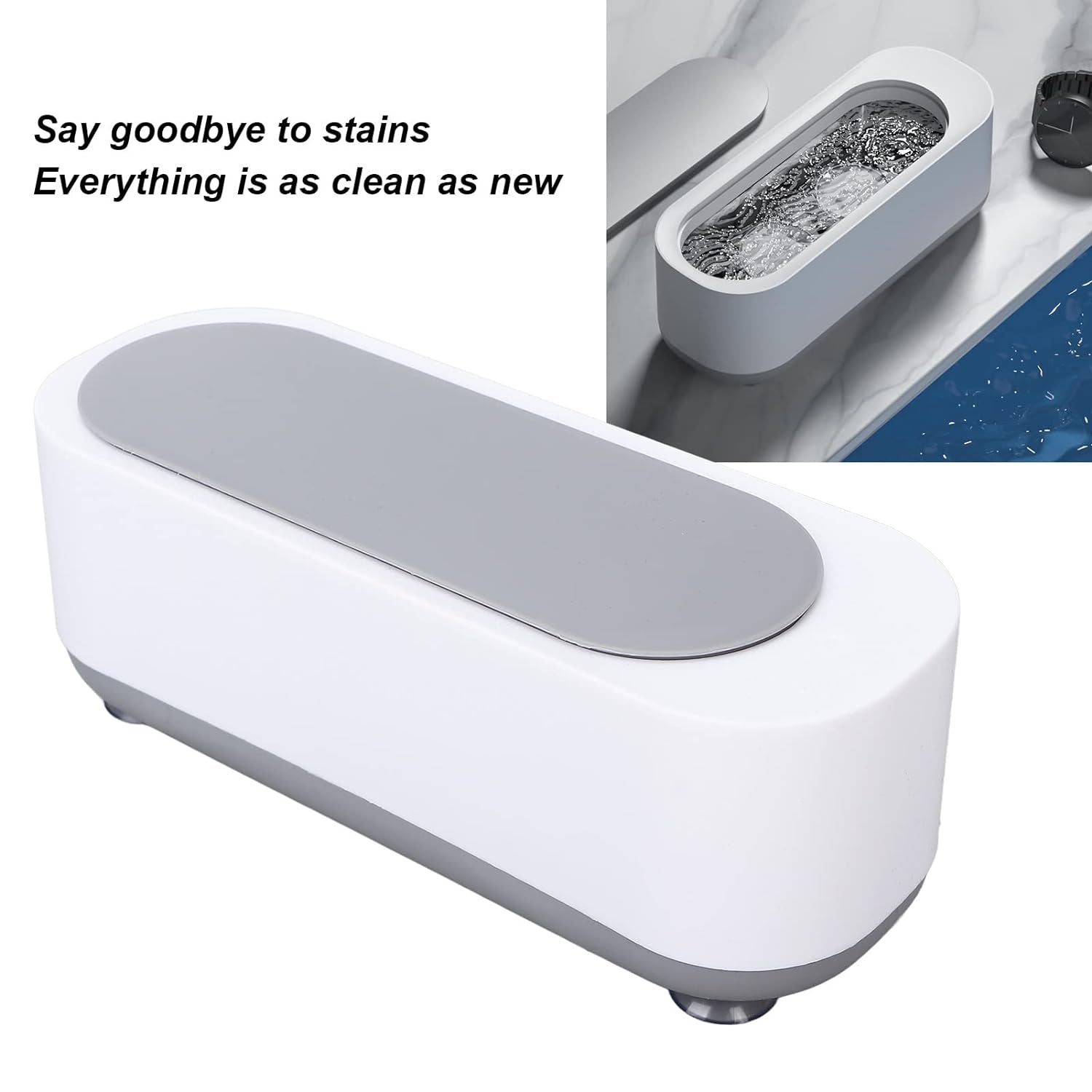 Ultrasonic Jewellery Cleaner – Portable High-Frequency Cleaning Machine (Battery Not Included)