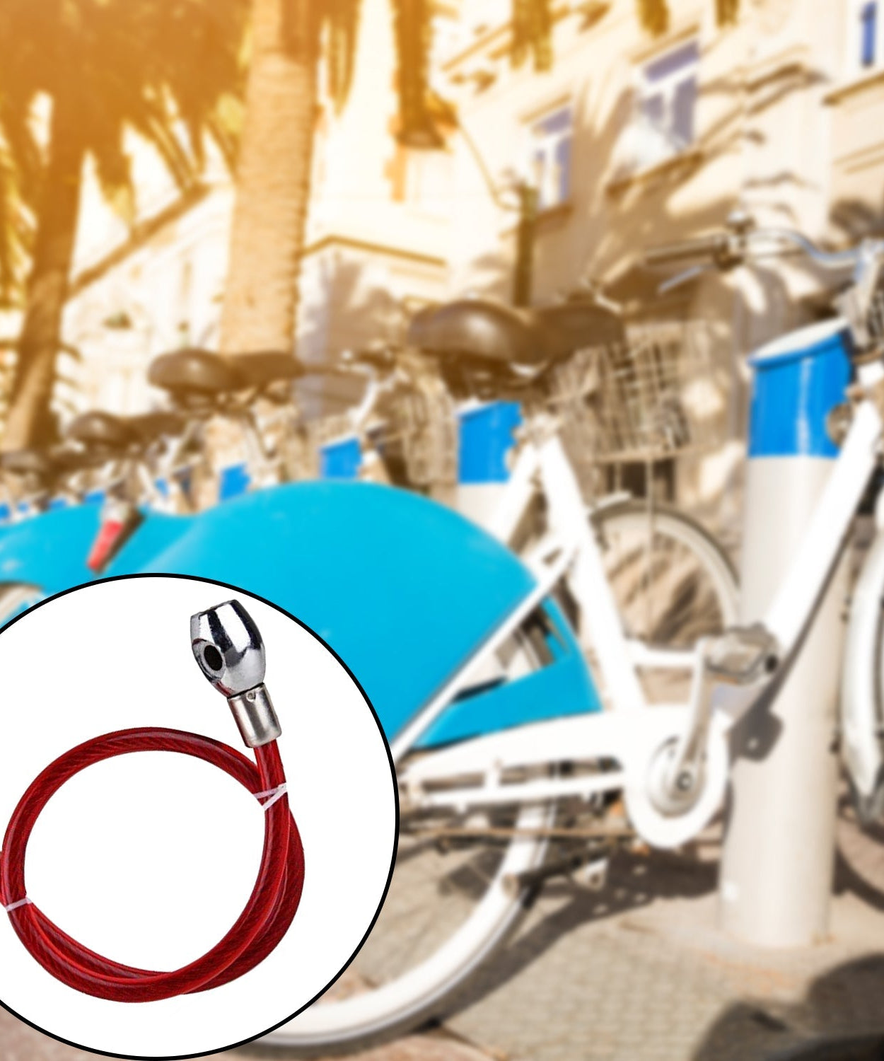 Anti-theft cable lock for bike