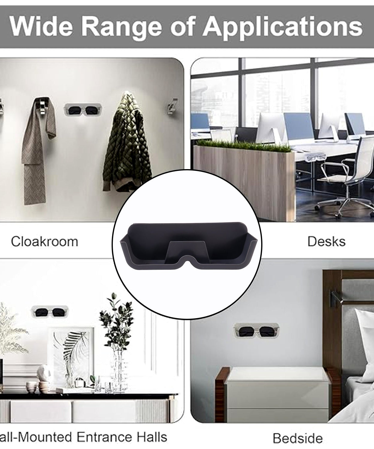 Wall Mounted Sunglasses Holder (Mixcolor & 1 Pc)