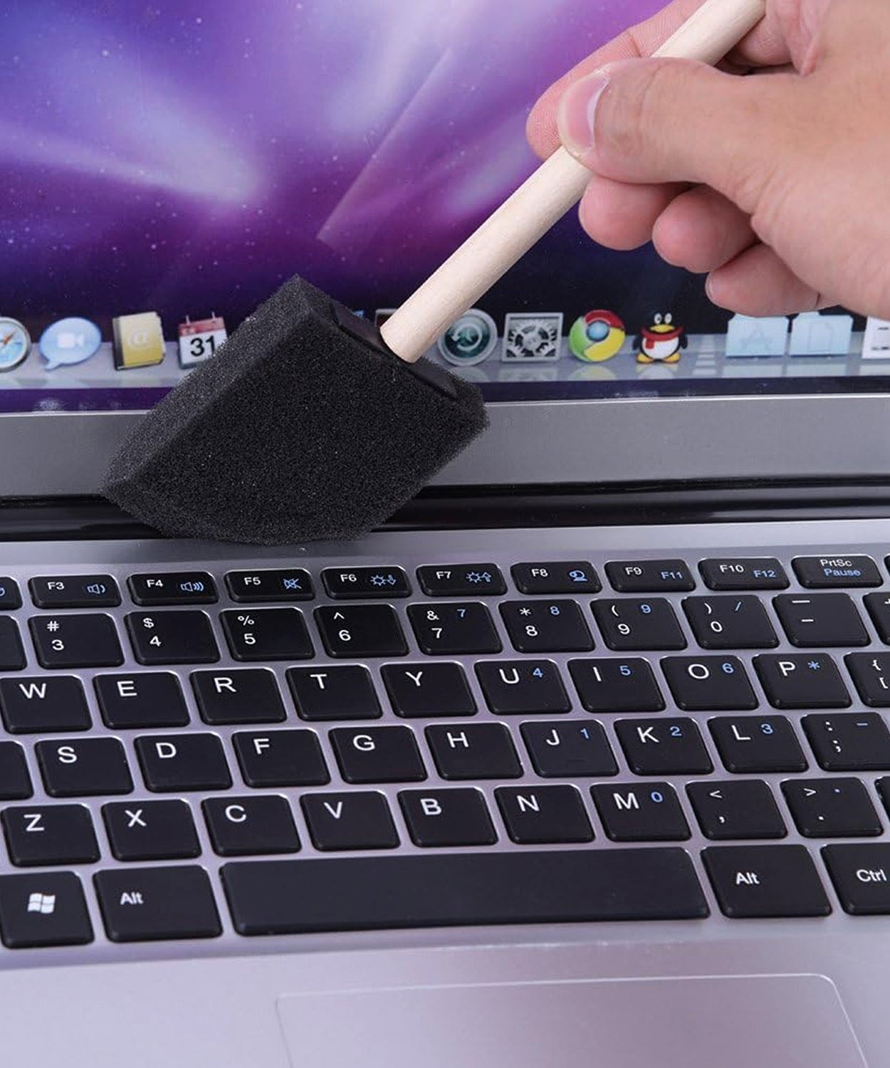 Multipurpose Sponge Brushes for Painting with Wooden Handles