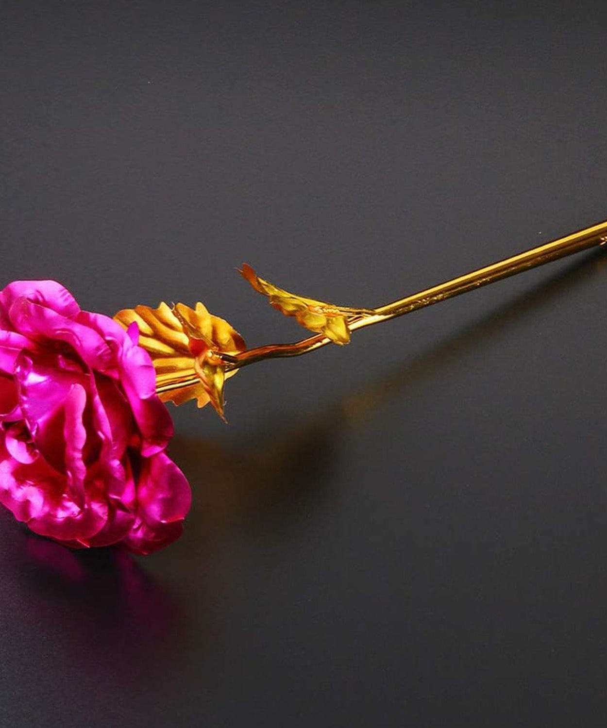 Gold Rose Artificial Rose Flower With Gift Box, Plastic Flowers Best Gifts for Friend Girl Wife Women, Golden Rose Gift for Valentine's Day, Mother's Day, Anniversary, Birthday, Wedding, Gold (1 Pc)