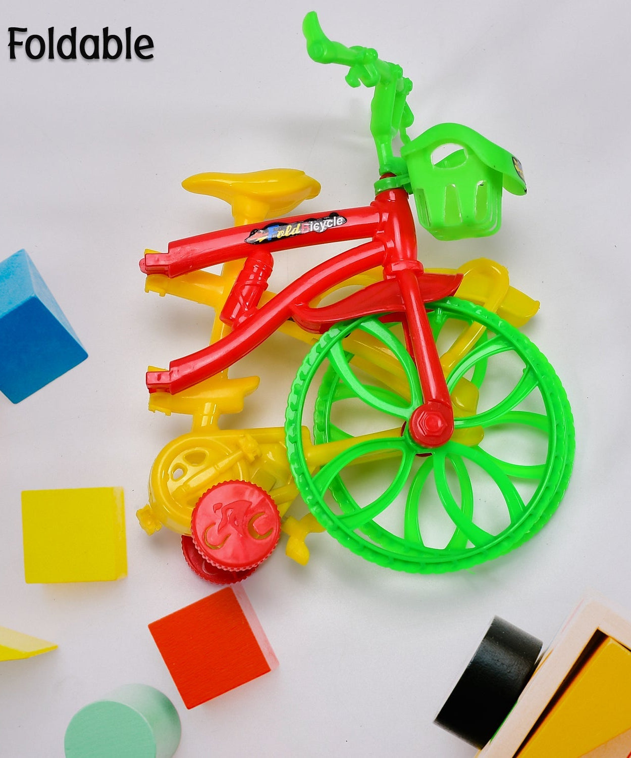 Compact foldable bicycle toy